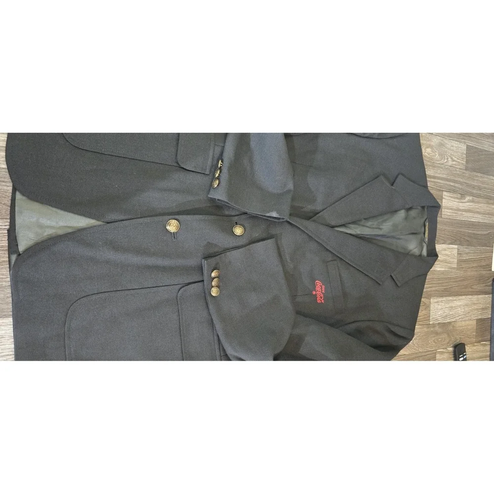 RMC Regent Blazer Coca-Cola Employee Uniform Black Gold Button Men's 42L Vintage